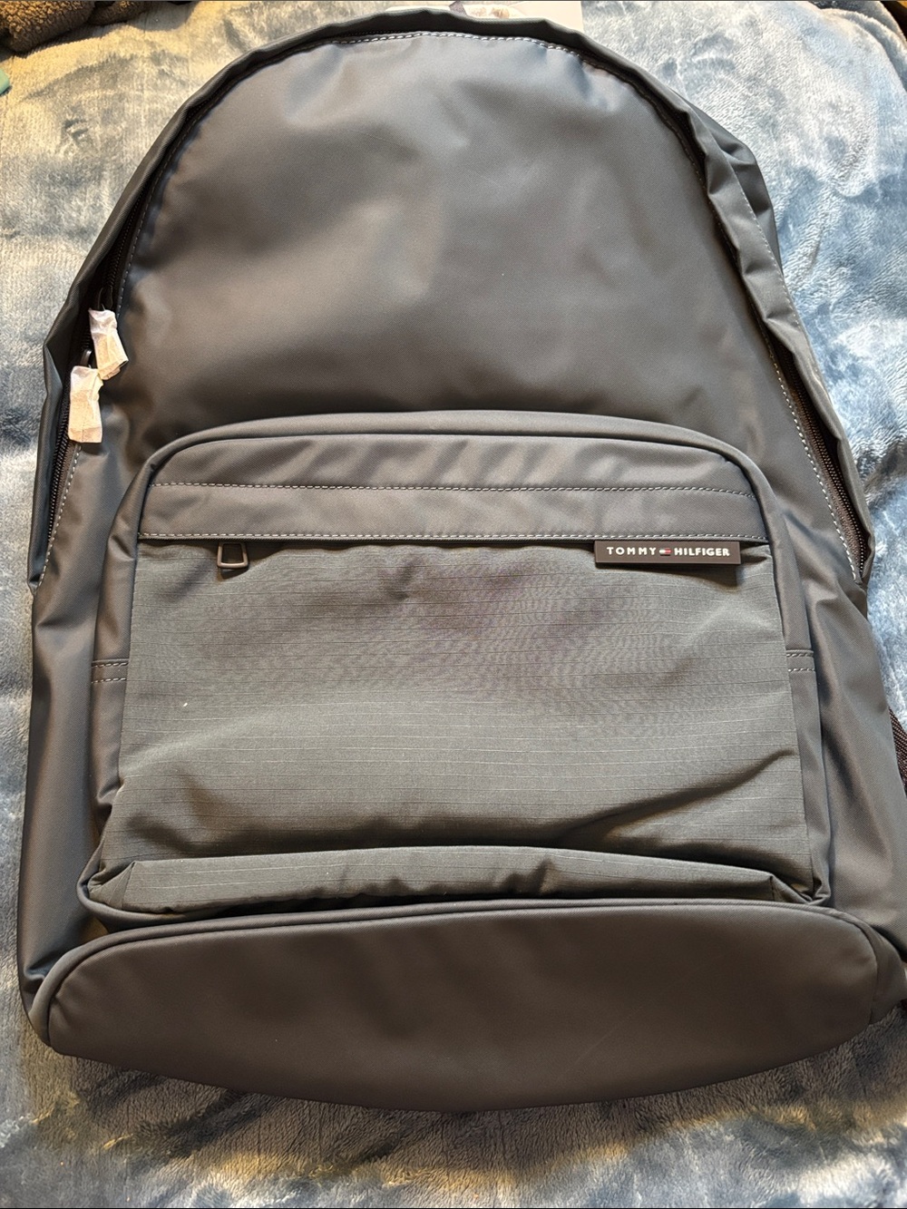 Tommy Hilfiger Men's Black Everyday Backpack with Front Pocket